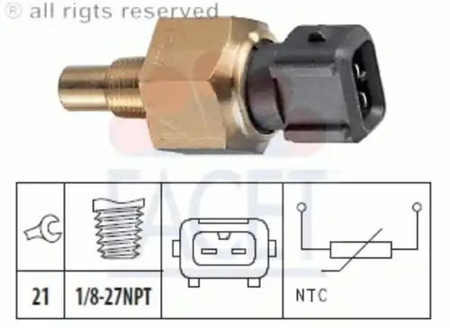 Датчик температуры автомобильный FACET 7.3301