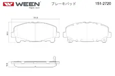 Тормозные колодки дисковые WEEN 151-2720