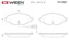 Тормозные колодки дисковые WEEN 151-0029