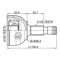 ШРУС наружный FEBEST 2510-3084B