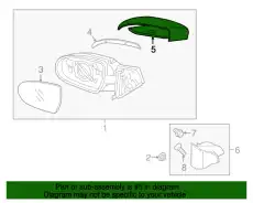 крышка зеркала двери 87616F2000 HYUNDAI