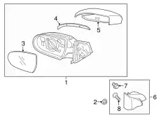 крышка зеркала двери 87616F2000 HYUNDAI
