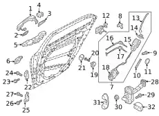 тросик замка двери 81491D2000 HYUNDAI