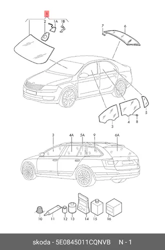 WINDSCREEN 5E0845011CQNVB VAG