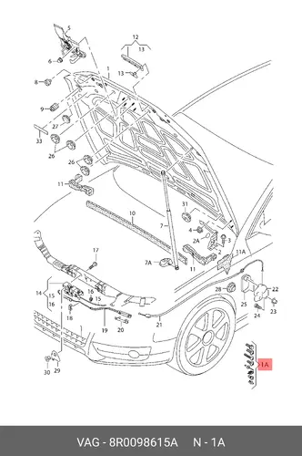 ATT.PARTS 8R0098615A VAG