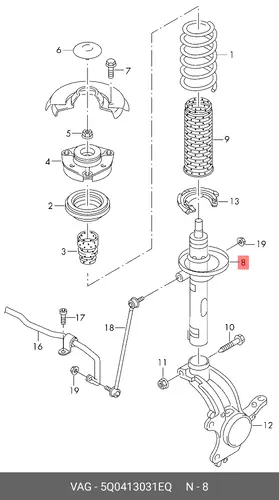 GASSHOCKAB 5Q0413031EQ VAG