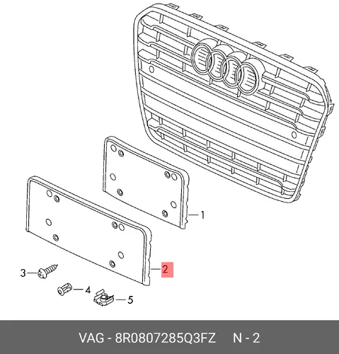 BRACKET 8R0807285Q 3FZ VAG