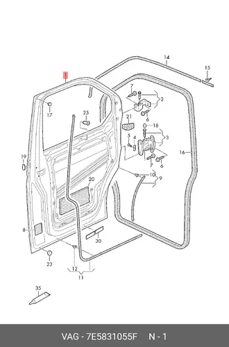 DOOR 7E5831055F VAG
