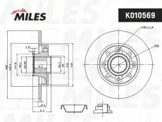 Тормозной диск MILES K010569