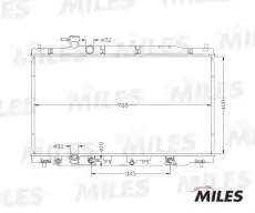 Радиатор системы охлаждения двигателя MILES ACRB225