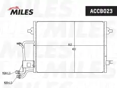 Радиатор кондиционера (конденсатор) MILES ACCB023