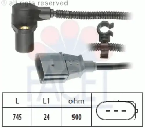 Датчик ABS FACET 9.0267