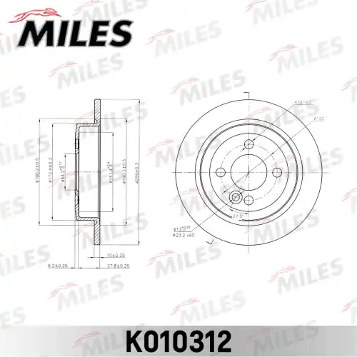 Тормозной диск MILES K010312