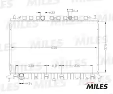 Радиатор системы охлаждения двигателя MILES ACRB096