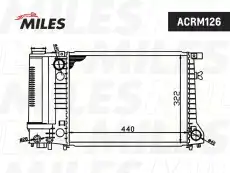 Радиатор системы охлаждения двигателя MILES ACRM126
