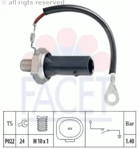7.0167 ДАТЧИК ДАВЛЕНИЯ МАСЛА FACET