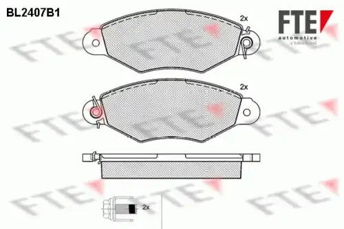 Тормозные колодки дисковые FTE BL2407B1