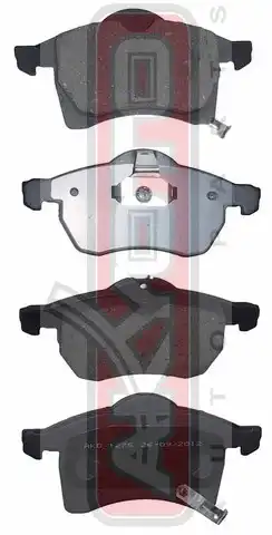 Тормозные колодки дисковые ASVA AKD1275