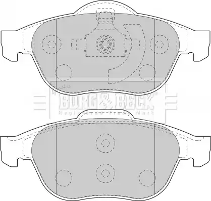 Тормозные колодки дисковые передняя ось BORG&BECK BBP1764