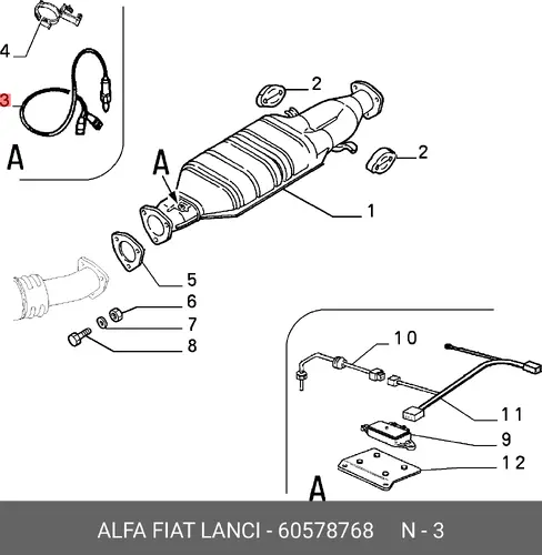 лямбда-зонд AR 60578768 FIAT