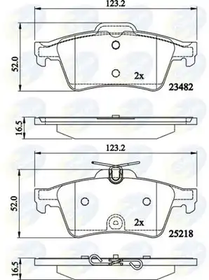 Тормозные колодки дисковые задняя ось COMLINE CBP02198