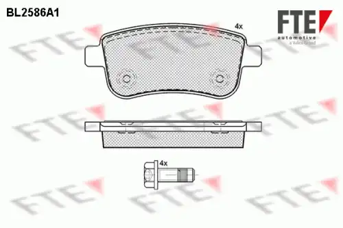 Тормозные колодки дисковые FTE BL2586A1