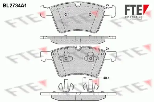 Тормозные колодки дисковые FTE BL2734A1
