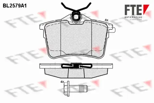 Тормозные колодки дисковые FTE BL2579A1