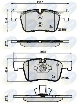 Тормозные колодки дисковые передняя ось COMLINE CBP02130