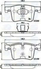 Тормозные колодки дисковые COMLINE CBP02149