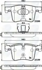 Тормозные колодки дисковые COMLINE CBP02149
