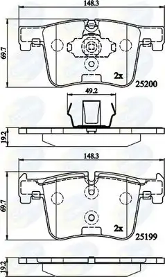 Тормозные колодки дисковые COMLINE CBP02149