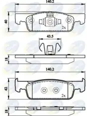 Тормозные колодки дисковые COMLINE CBP02144
