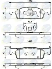 Тормозные колодки дисковые COMLINE CBP02144