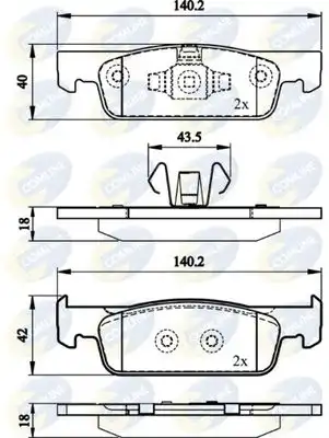 Тормозные колодки дисковые COMLINE CBP02144