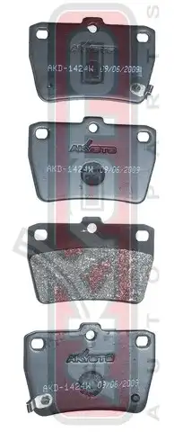Тормозные колодки дисковые ASVA AKD1424
