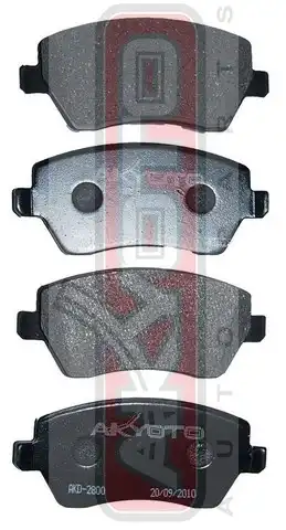 Тормозные колодки дисковые ASVA AKD2800