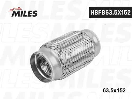 Гофра глушителя MILES HBFB63.5X152 L= d=