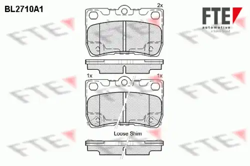 Тормозные колодки дисковые FTE BL2710A1