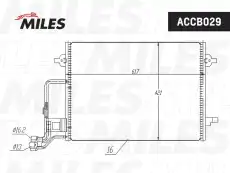 Радиатор кондиционера (конденсатор) MILES ACCB029