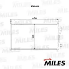 Радиатор системы охлаждения двигателя MILES ACCB030