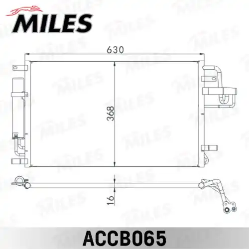 Радиатор кондиционера (конденсатор) MILES ACCB065