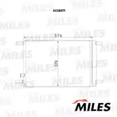 Радиатор системы охлаждения двигателя MILES ACCB071