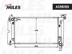Радиатор системы охлаждения двигателя MILES ACRB165