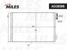 Радиатор кондиционера (конденсатор) MILES ACCB086
