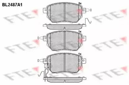 Тормозные колодки дисковые FTE BL2487A1