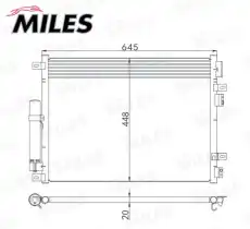Радиатор кондиционера (конденсатор) MILES ACCB135