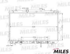Радиатор системы охлаждения двигателя MILES ACRB133