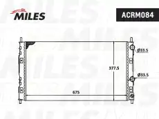Радиатор системы охлаждения двигателя MILES ACRM084