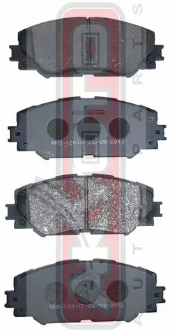 Тормозные колодки дисковые ASVA AKD12610